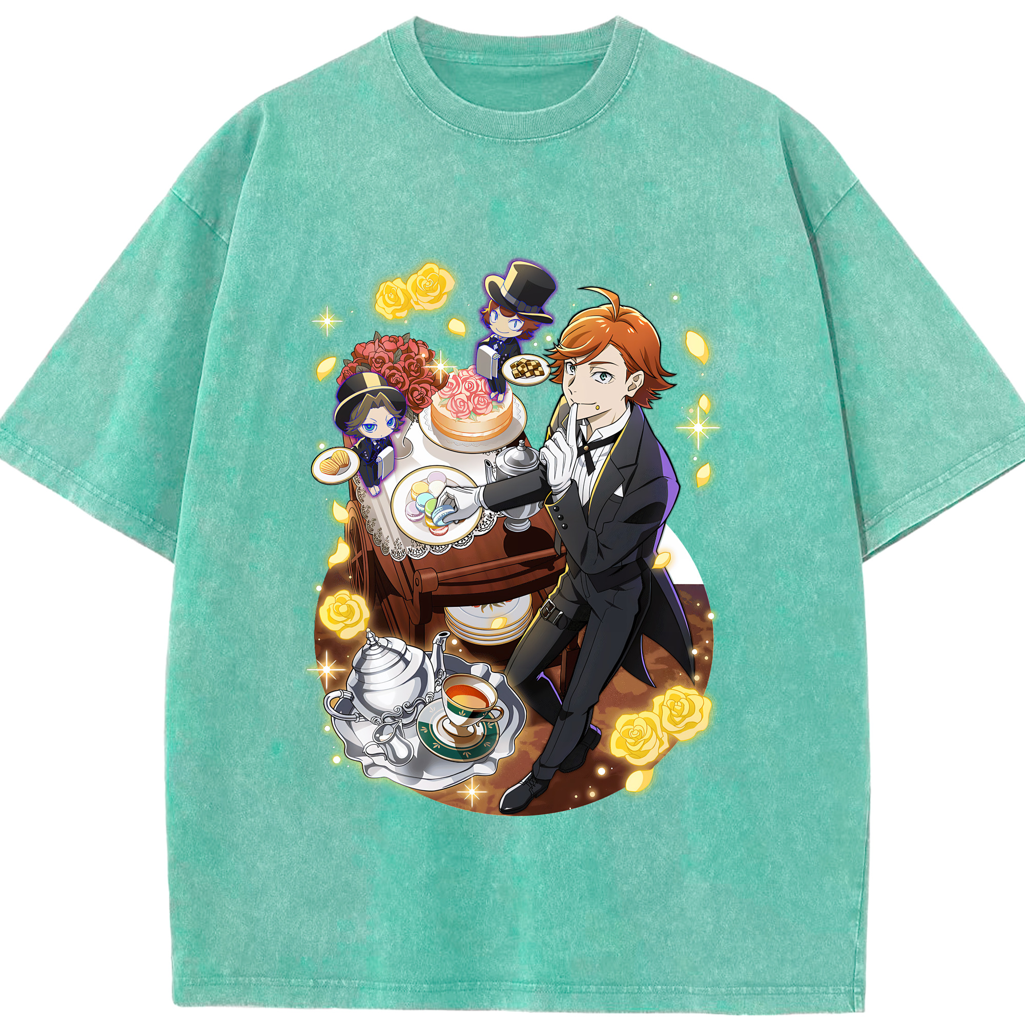 （画像用） 文豪ストレイドッグス Bungo Stray Dogs 綿100% ヴィンテージ風 半袖Tシャツ（フロントプリント）